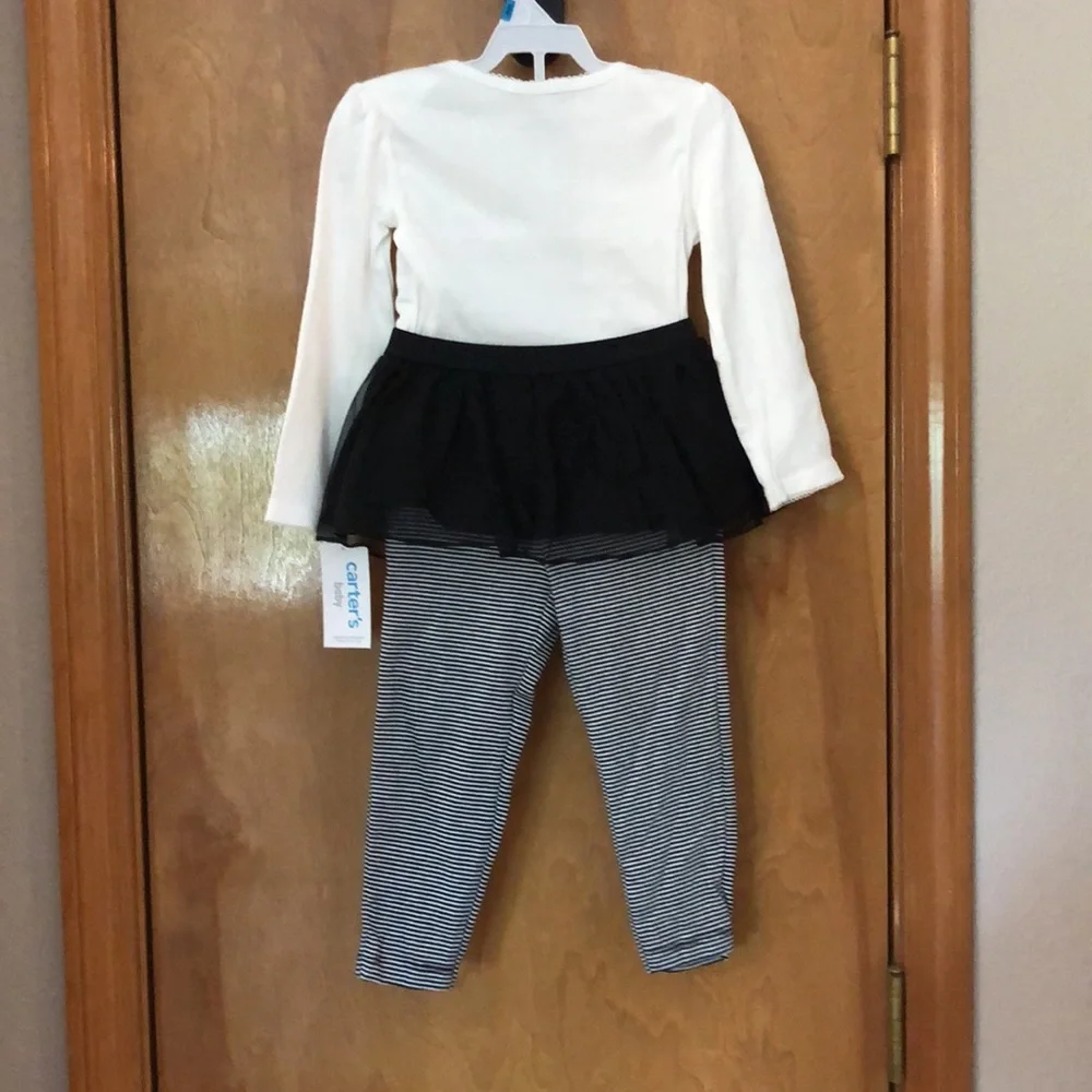 Halloween Scary Cute long sleeve body suit & Tutu leggings 2 piece set